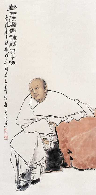 王子武 戊辰（1988年）作 人物 立轴